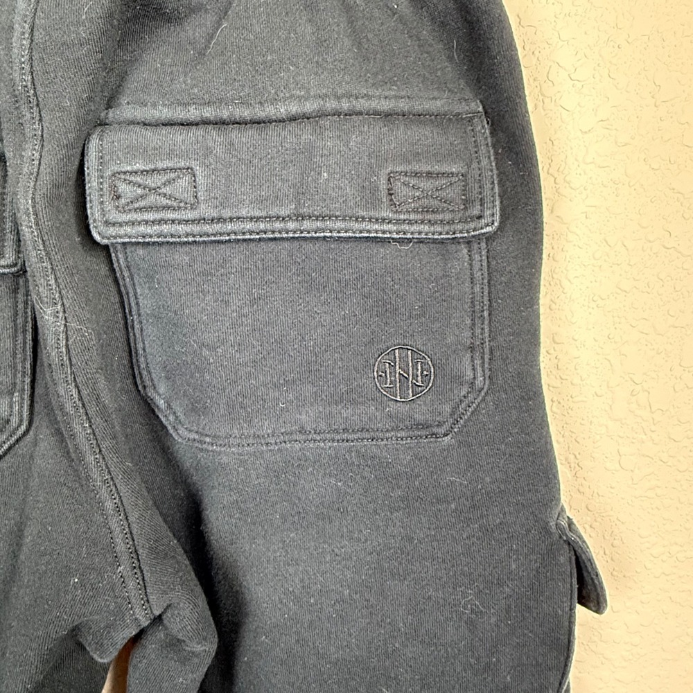 Ninth Hall Koi Fish Graphic Cargo Jogger Sweatpants Black Y2K Streetwear Sz L - Picture 10 of 10
